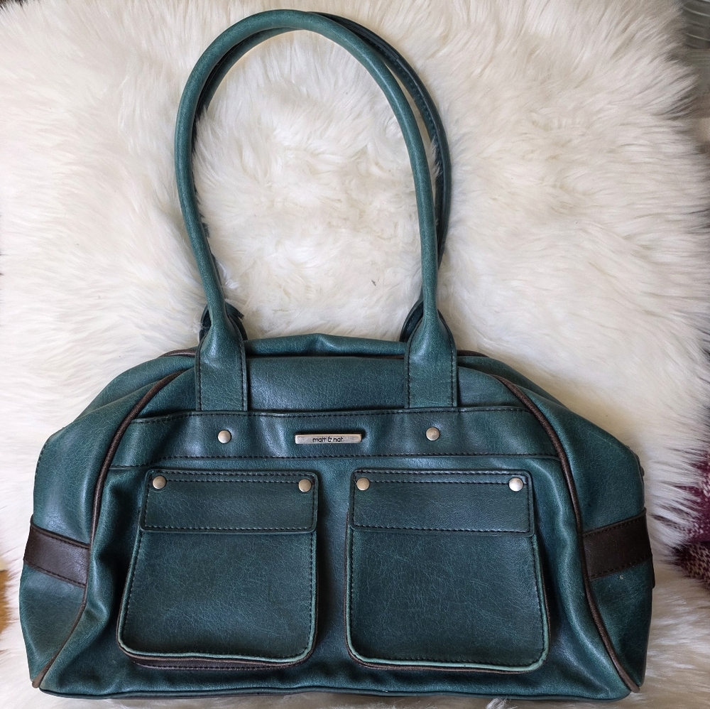 Teal Vegan Leather Handbag